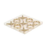 Gold Iron Tic-Tac-Toe Game Set