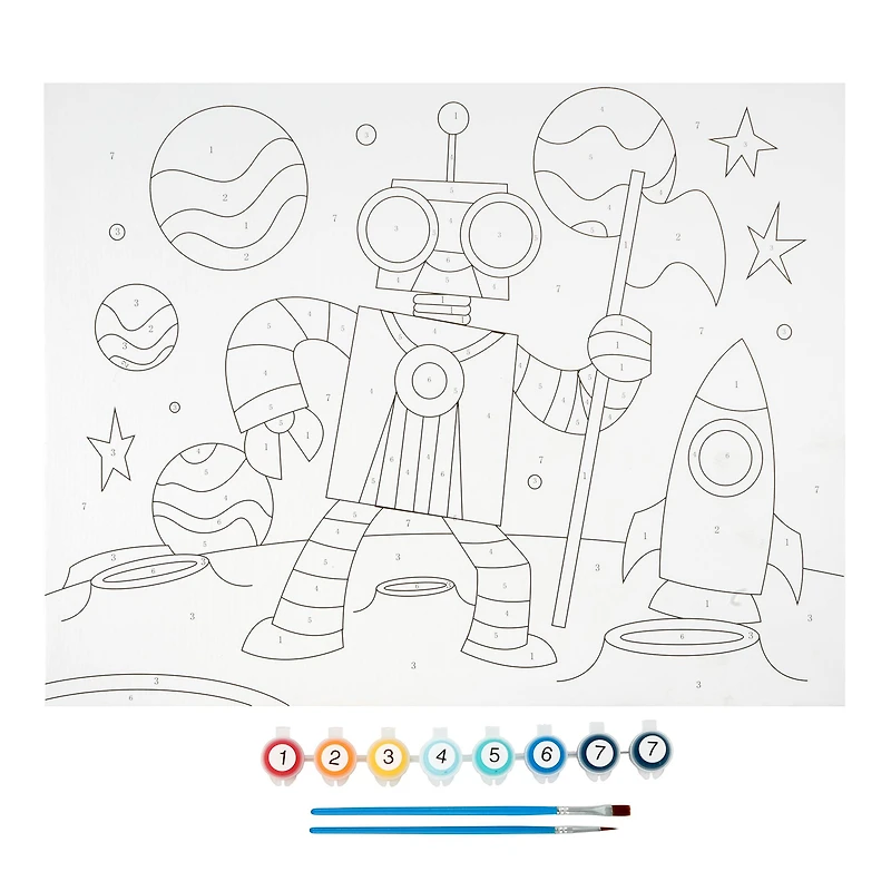 Space Robot Paint by Number Kit by Creatology™