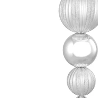 22" Silver Glittered Shatterproof Commercial Finial Christmas Ornament