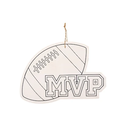Football Color-In Wood Ornament by Creatology™