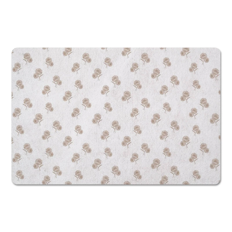 Delicate Floral Floor Mat