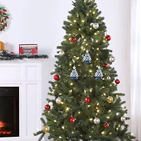 Mr. Christmas 5" Nostalgic Ceramic Tree Ornament with White Bulbs