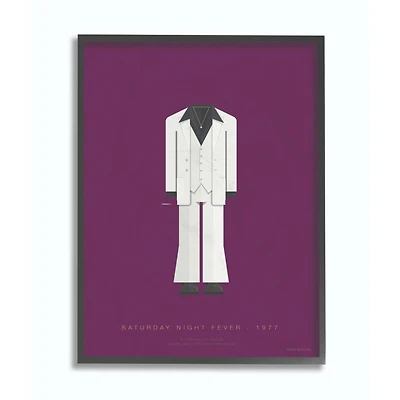 Stupell Industries Saturday Night Fever Fashion Design Wall Accent with Black Frame