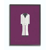 Stupell Industries Saturday Night Fever Fashion Design Wall Accent with Black Frame