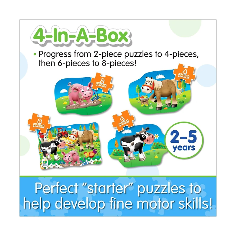 My First Puzzles - 4 In A Box - Farm: 20 Pcs