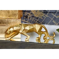 CosmoLiving by Cosmopolitan 18" Gold Leopard Sculpture