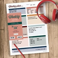 TF Publishing Boho Design Large Weekly Task Planner Desk Pad