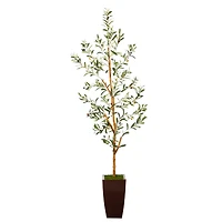 5.5ft. Olive Artificial Tree in Bronze Metal Planter