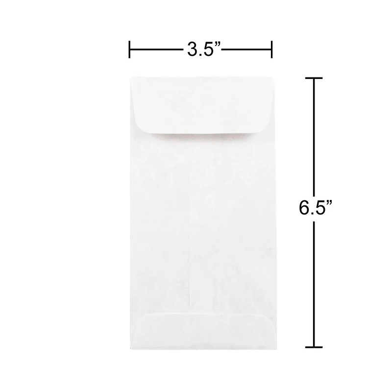 JAM Paper 3.5" x 6.5" White Tyvek Envelopes, 25ct.