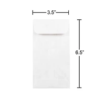 JAM Paper 3.5" x 6.5" White Tyvek Envelopes, 25ct.