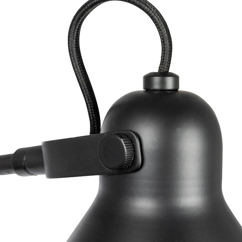 Hello Honey® 5ft. Black Modern 2-Light Metal Articulating Wall Sconce