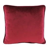 16" x 16" Burgundy & Gold Christmas Tree Throw Pillow by Ashland®