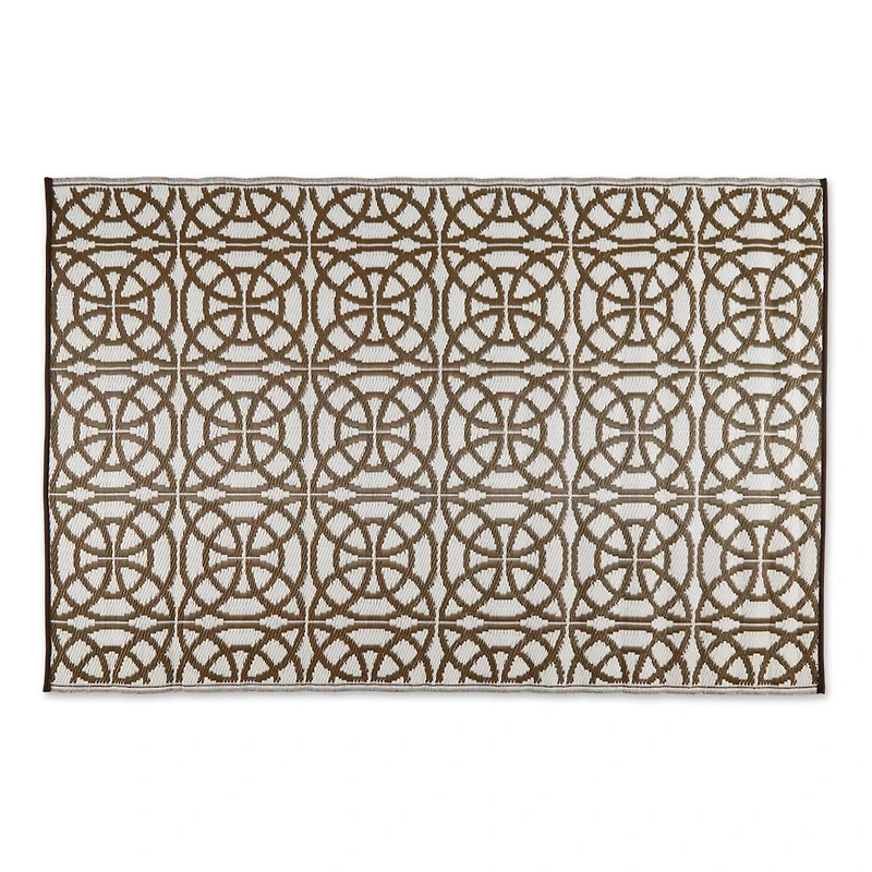 DII® Dark Brown Infinity Circle Outdoor Rug, 4ft. x 6ft.