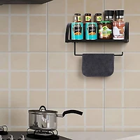 NEX™ 15" Wall Mounted Paper Towel Holder with Wood Shelf