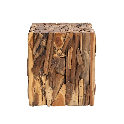 Hello Honey® 18" Natural Organically Shaped Teakwood Side Table