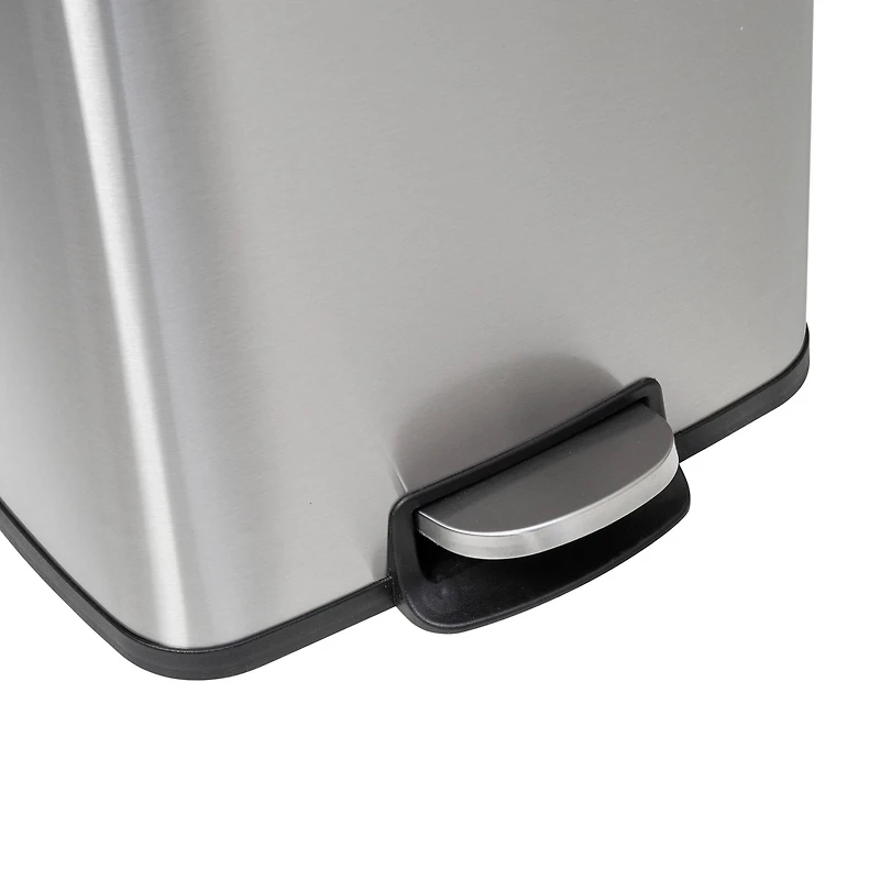 Honey Can Do Rose Gold Stainless Steel Step Trash Cans with Lid Set