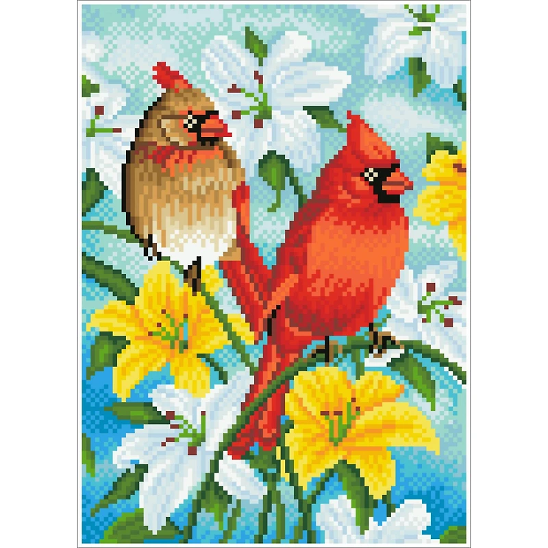 Diamond Dotz® Cardinal Family Diamond Painting Kit
