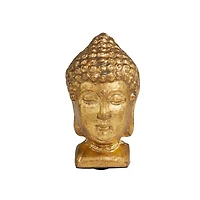 6" Gold Metal Buddha Bookends Set