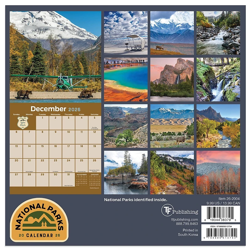 2026 National Parks Mini Calendar