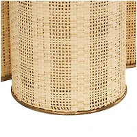 Beige & Gold Woven Paper Decorative Jar Set