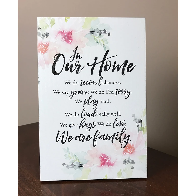 Lela & Ollie In Our Home Plaque with Easel