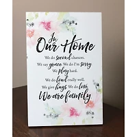 Lela & Ollie In Our Home Plaque with Easel