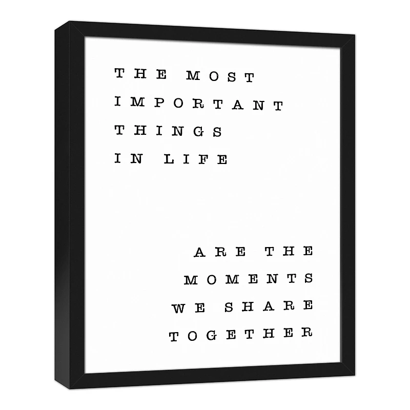 Moments We Share 17.73" x 21.73" Black Framed Canvas