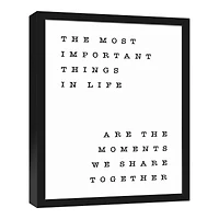 Moments We Share 17.73" x 21.73" Black Framed Canvas