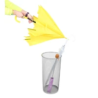 Mind Reader Silver Metal Mesh Umbrella Holder Basket