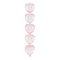 Pink Glass Heart Beads, 22mm by Bead Landing™