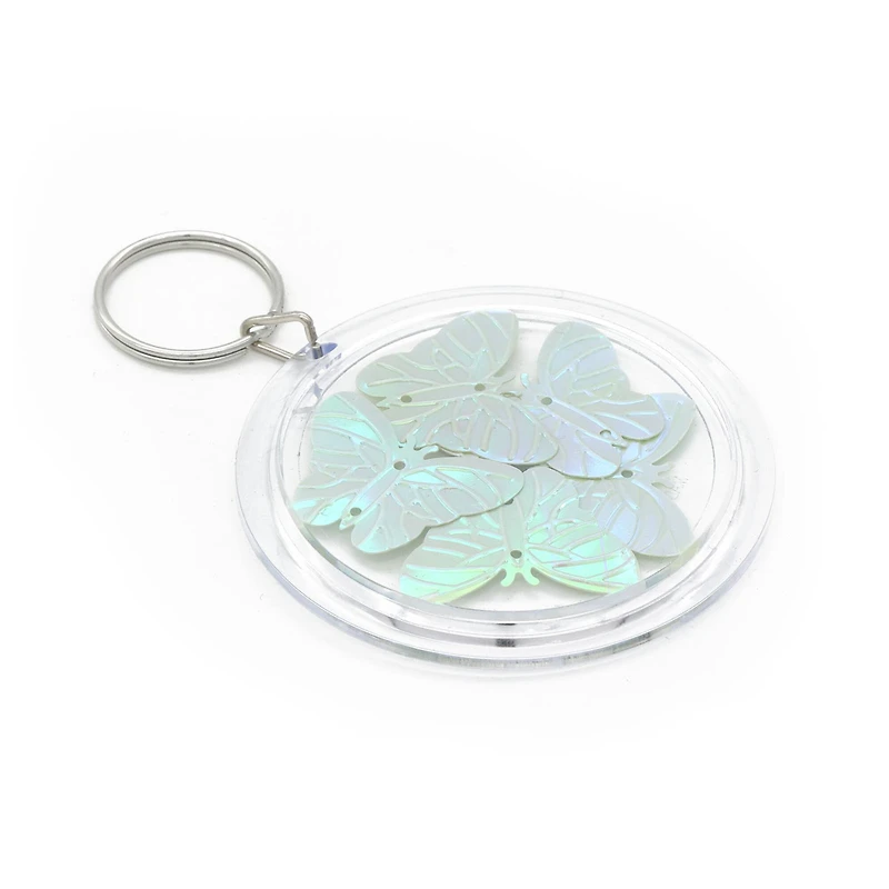 Round Clear Plastic Keychains, 16ct. by Creatology™