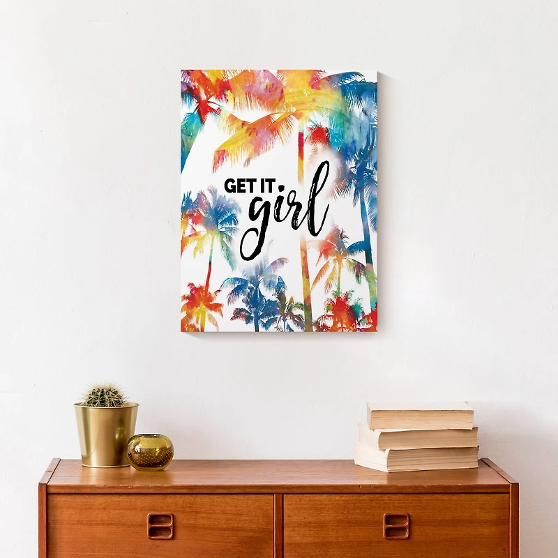 Get It Girl 12" x 16" Canvas Wall Art