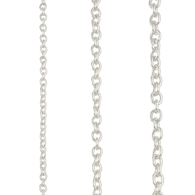 Silver Plated Cable Necklace Set by Bead Landing™