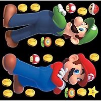 RoomMates Super Mario Luigi & Mario Giant Peel & Stick Wall Decals
