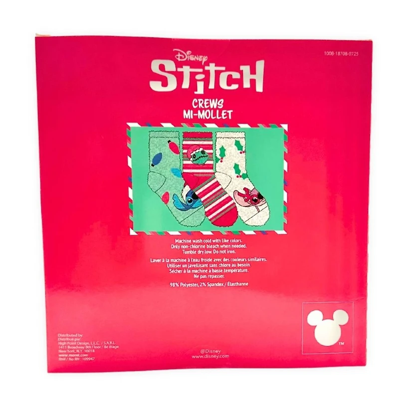 Disney® Stitch 3 Pack Cozy Crew Socks in Greeting Card Box