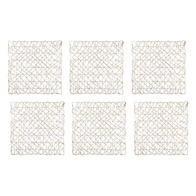 DII® Woven Paper Square Placemat Set