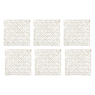 DII® Woven Paper Square Placemat Set