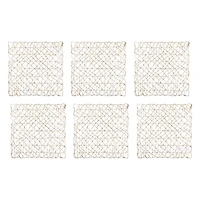 DII® Woven Paper Square Placemat Set