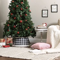 DII® Black & White Buffalo Check Holiday Tree Collar