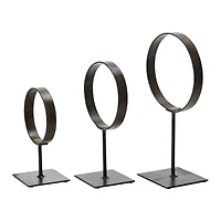 Hello Honey® Decorative Modern Found Metal Rings on Stands Set