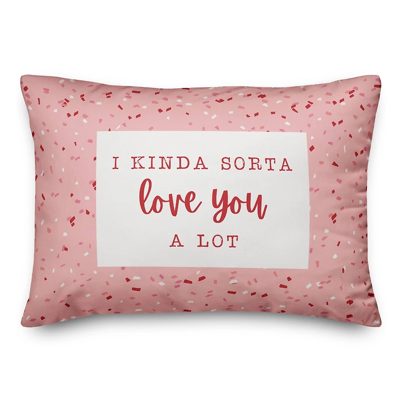 Really Love You Confetti Throw Pillow, 14" x 20"