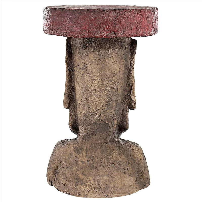 Design Toscano 20.5" Easter Island Polynesian Moai Sculptural Side Table