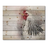 Designart - White Columbia Brahma Rooster Bird