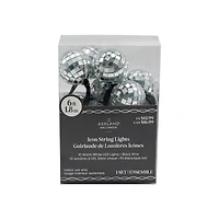 10ct. Warm White LED Silver Disco Ball Icon String Lights by Ashland®