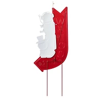 Glitzhome® 35.75" Metal Christmas Snowmen Arrow Welcome Yard Stake