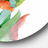 Designart - Blooming White and Orange Tulips Flower