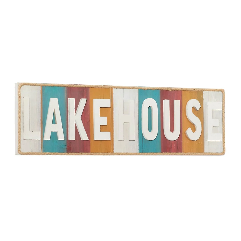Lakehouse Wood Sign Wall Decor