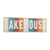 Lakehouse Wood Sign Wall Decor