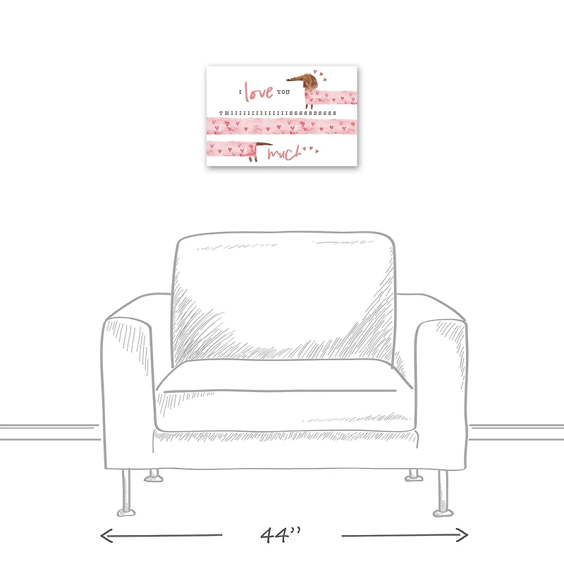 Love You This Much Canvas Wall Art