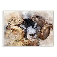 Stupell Industries Big Horned Ram Abstract Dreamlike Portrait Wall Plaque